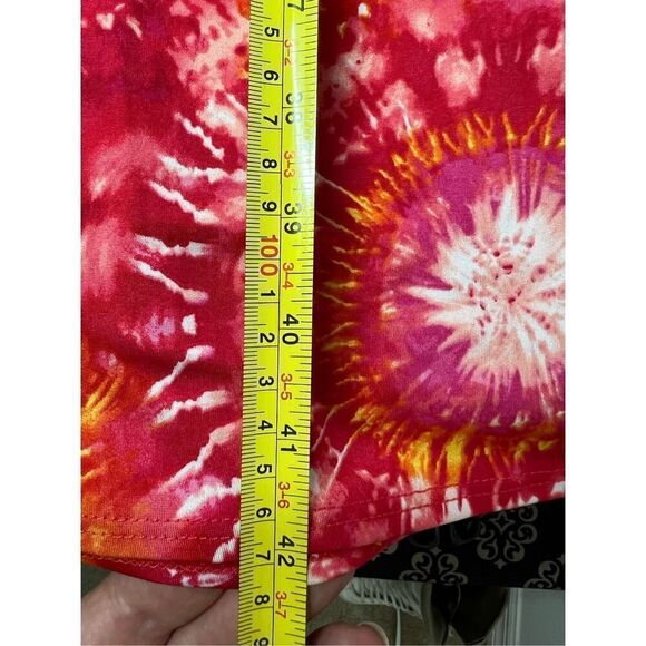 Floral Print Tie Dye Dress midi Vneck Approximately Size M - Picture 12 of 16